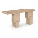  Meridian Anzio Natural Oak Veneer And Solid Wood Console Table IMAGE 1