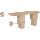 Meridian Anzio Natural Oak Veneer And Solid Wood Console Table IMAGE 9
