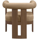  Meridian Arienzo Beige Velvet Performance Fabric Upholstered Accent Chair IMAGE 5