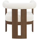  Meridian Arienzo Cream Velvet Performance Fabric Upholstered Accent Chair IMAGE 5