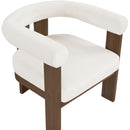  Meridian Arienzo Cream Velvet Performance Fabric Upholstered Accent Chair IMAGE 7