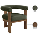  Meridian Arienzo Green Velvet Performance Fabric Upholstered Accent Chair IMAGE 10