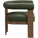  Meridian Arienzo Green Velvet Performance Fabric Upholstered Accent Chair IMAGE 4