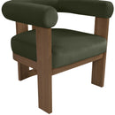  Meridian Arienzo Green Velvet Performance Fabric Upholstered Accent Chair IMAGE 6