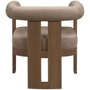  Meridian Arienzo Taupe Velvet Performance Fabric Upholstered Accent Chair IMAGE 5