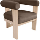  Meridian Arienzo Brown Velvet Performance Fabric Upholstered Accent Chair IMAGE 7