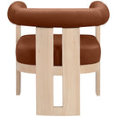  Meridian Arienzo Cognac Velvet Performance Fabric Upholstered Accent Chair IMAGE 5