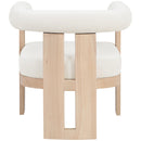  Meridian Arienzo Cream Velvet Performance Fabric Upholstered Accent Chair IMAGE 5