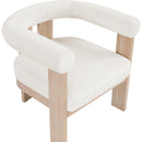  Meridian Arienzo Cream Velvet Performance Fabric Upholstered Accent Chair IMAGE 6