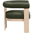  Meridian Arienzo Green Velvet Performance Fabric Upholstered Accent Chair IMAGE 4