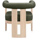  Meridian Arienzo Green Velvet Performance Fabric Upholstered Accent Chair IMAGE 5