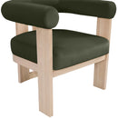  Meridian Arienzo Green Velvet Performance Fabric Upholstered Accent Chair IMAGE 7