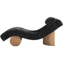  Meridian Marcella Black Fabric Upholstered Chaise Lounge IMAGE 4