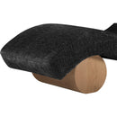  Meridian Marcella Black Fabric Upholstered Chaise Lounge IMAGE 7