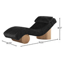  Meridian Marcella Black Fabric Upholstered Chaise Lounge IMAGE 9