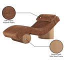  Meridian Marcella Cognac Fabric Upholstered Chaise Lounge IMAGE 10