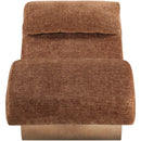  Meridian Marcella Cognac Fabric Upholstered Chaise Lounge IMAGE 3