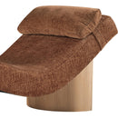  Meridian Marcella Cognac Fabric Upholstered Chaise Lounge IMAGE 6