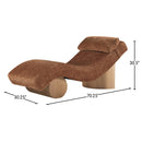  Meridian Marcella Cognac Fabric Upholstered Chaise Lounge IMAGE 9