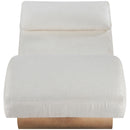  Meridian Marcella Cream Fabric Upholstered Chaise Lounge IMAGE 3