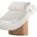  Meridian Marcella Cream Fabric Upholstered Chaise Lounge IMAGE 6