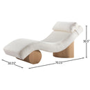  Meridian Marcella Cream Fabric Upholstered Chaise Lounge IMAGE 9