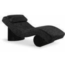  Meridian Marcella Black Fabric Upholstered Chaise Lounge IMAGE 1