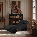  Meridian Marcella Black Fabric Upholstered Chaise Lounge IMAGE 2