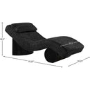  Meridian Marcella Black Fabric Upholstered Chaise Lounge IMAGE 8