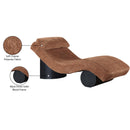  Meridian Marcella Cognac Fabric Upholstered Chaise Lounge IMAGE 10