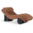  Meridian Marcella Cognac Fabric Upholstered Chaise Lounge IMAGE 1