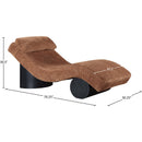  Meridian Marcella Cognac Fabric Upholstered Chaise Lounge IMAGE 9