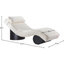  Meridian Marcella Cream Fabric Upholstered Chaise Lounge IMAGE 9