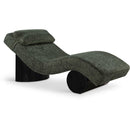  Meridian Marcella Green Fabric Upholstered Chaise Lounge IMAGE 1
