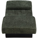  Meridian Marcella Green Fabric Upholstered Chaise Lounge IMAGE 3