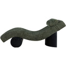  Meridian Marcella Green Fabric Upholstered Chaise Lounge IMAGE 4