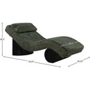  Meridian Marcella Green Fabric Upholstered Chaise Lounge IMAGE 9