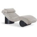  Meridian Marcella Grey Fabric Upholstered Chaise Lounge IMAGE 1