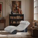  Meridian Marcella Grey Fabric Upholstered Chaise Lounge IMAGE 2