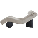  Meridian Marcella Grey Fabric Upholstered Chaise Lounge IMAGE 4