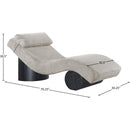  Meridian Marcella Grey Fabric Upholstered Chaise Lounge IMAGE 9