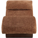  Meridian Marcella Cognac Fabric Upholstered Chaise Lounge IMAGE 3