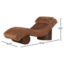  Meridian Marcella Cognac Fabric Upholstered Chaise Lounge IMAGE 8