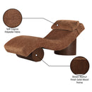  Meridian Marcella Cognac Fabric Upholstered Chaise Lounge IMAGE 9