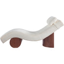  Meridian Marcella Cream Fabric Upholstered Chaise Lounge IMAGE 4