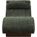  Meridian Marcella Green Fabric Upholstered Chaise Lounge IMAGE 3