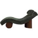  Meridian Marcella Green Fabric Upholstered Chaise Lounge IMAGE 4