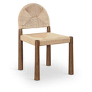  Meridian Bohemia Beige Woven Seagrass Cord And Solid Wood Dining Chair IMAGE 1