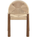  Meridian Bohemia Beige Woven Seagrass Cord And Solid Wood Dining Chair IMAGE 5