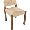  Meridian Bohemia Beige Woven Seagrass Cord And Solid Wood Dining Chair IMAGE 7